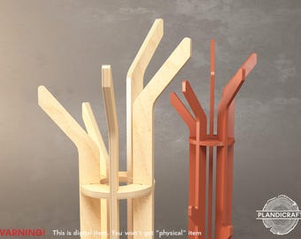 CLOTTI Coat Hanger CNC Plan: 18mm Plywood Clothing Rack (Digital File)