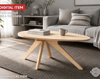 EGY Coffee Table | Customizable | Digital Item | Living Room | CNC File | Dxf - Dwg - STL File
