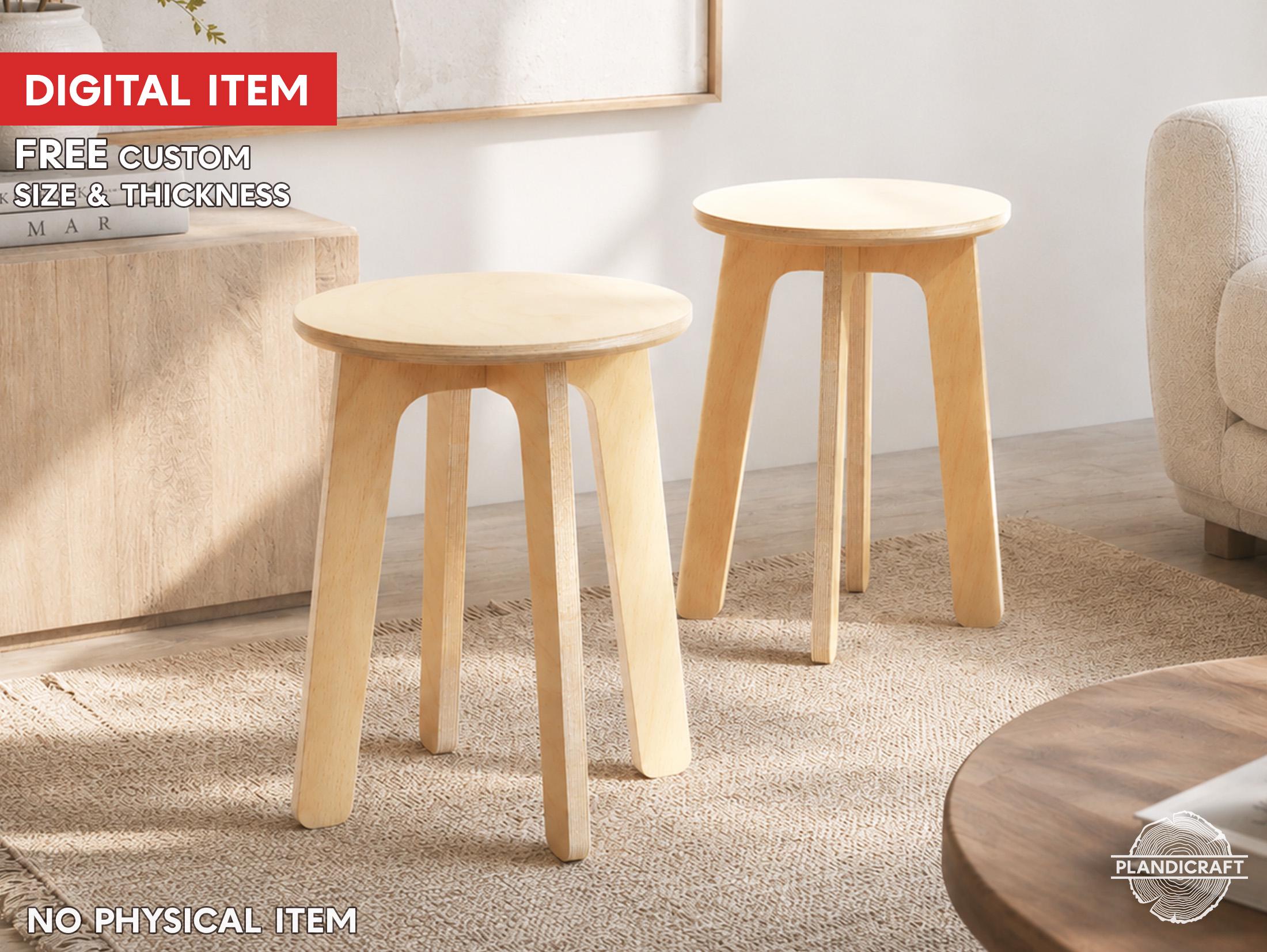 DIGITAL Cnc File: Plus Stool | Side Table | Plant Base