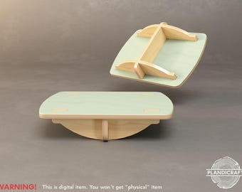 Digital CNC File: HUPPI Kids Balance Board | Montessori Style | Wobble Rocker (Digital Item) (customizable)