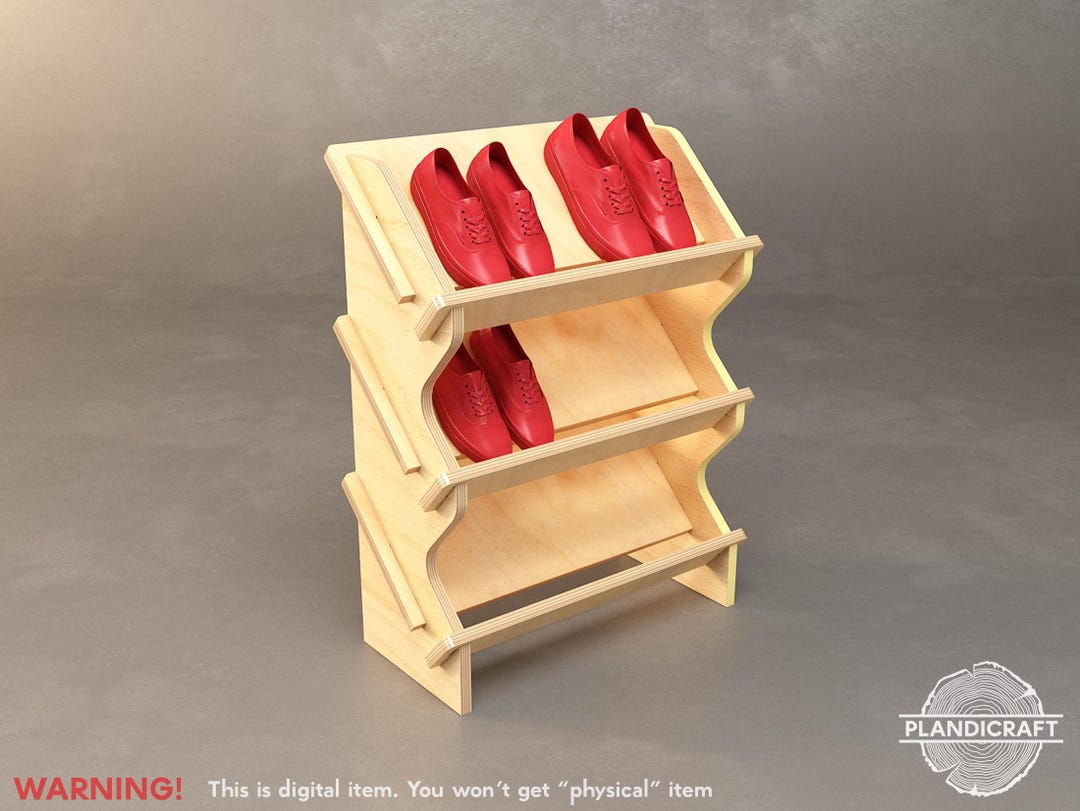 Customize Shoe Rake Digital CNC File: RCKIE Shoe Rack | Shoe Storage | Entrywat ...