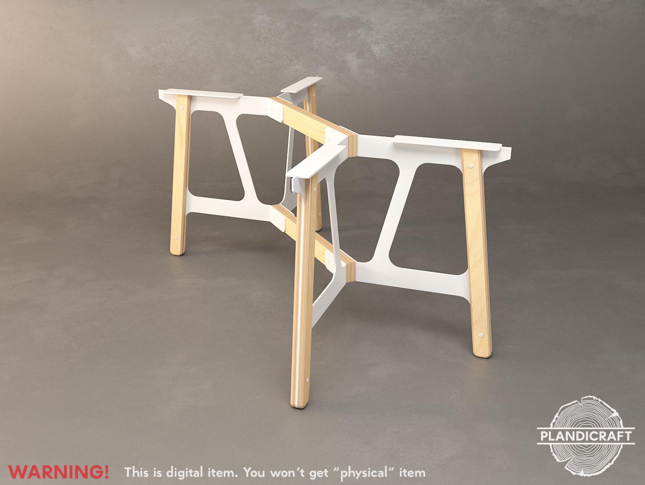 Digital File: RIO Table Base | Minimalist | Sheet Metal and Wood ...
