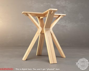 Digital CNC File: ETRIE Table Base | Minimalist Style | Modern Living Room(Customizable)