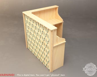 Digital CNC File: DIPDIP Reception Desk | Flatpack | Office Reception(Customizable)