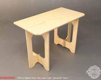 Digital CNC File: SIMPLY Flatpack Desk | Office Table Plan (Customizable)