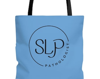 SLP Pathologist Monogram Tote Bag, Speech Therapy tote, Speech tote bag, SLP tote, Speech Therapist tote, gift for new SLP, gift for Speech