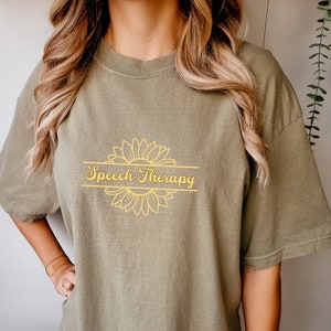 Sonnenblume Logopädie Unisex T-Shirt, SLP SLPA Shirt, Logopädie T-Shirt, neues SLP Shirt, Sprachanerkennung Geschenk, Speech Path grad