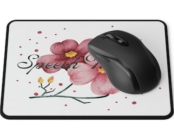 Dogwood flower Speech Therapy Nonslip Mouse Pad, Speech Therapy Floral Mouse Pad, Speech Therapist, Speech Gift, Gift for SLP, Gift for SLPA