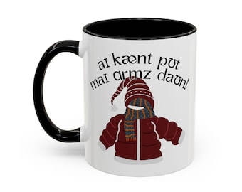 I Can't Put My Arms Down in IPA Christmas Story movie Speech Therapists Accent Coffee Mug, IPA Holiday Gift 11/15oz Ceramic Festive SLP gift