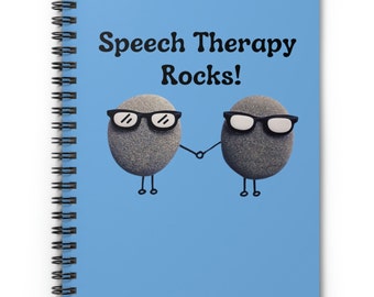 Speech Therapy Rocks! Spiral Notebook-Ruled Line, Speech notebook, SLP notebook, Speech Therapist notebook, gift for new SLP, gift for SLPA