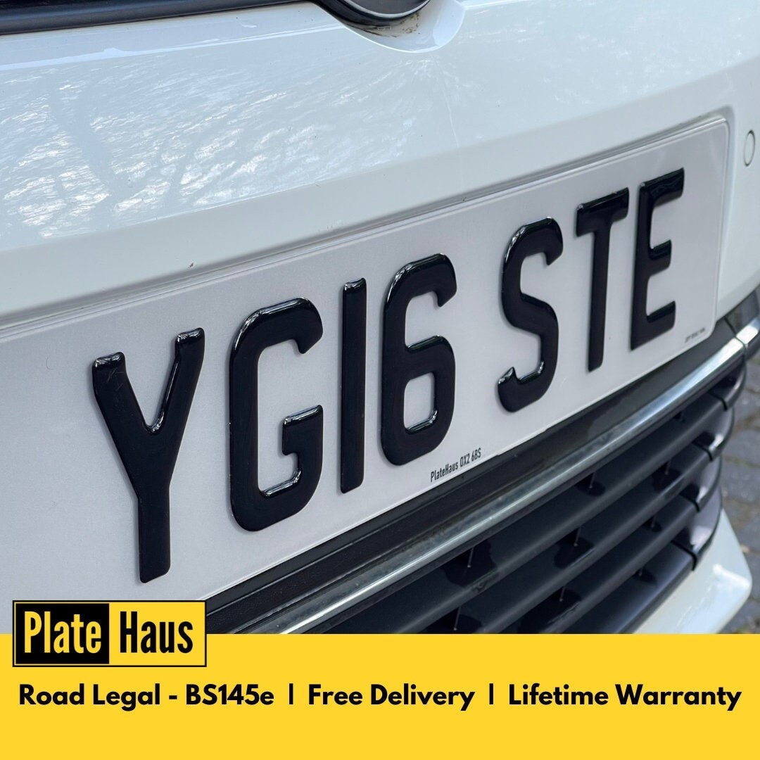 3D Gel Premium DVLA Road Legal Number Plates For Vehicle MOT And Road Usage