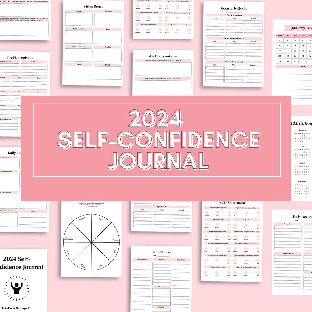2024 Self Confidence Planner Printable Self Care Worksheet - Etsy