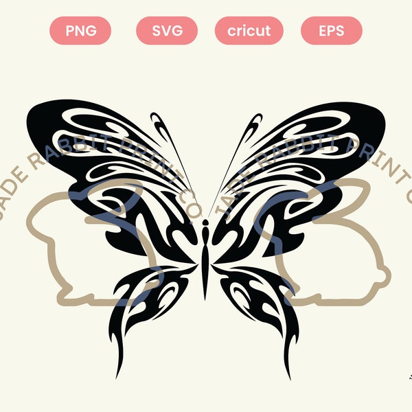 Y2k Butterfly Svg - Trendy Butterfly Png - Svg File for Cricut - Butterfly Shirt Png - Butterfly Clip Art - Butterfly Silhouette