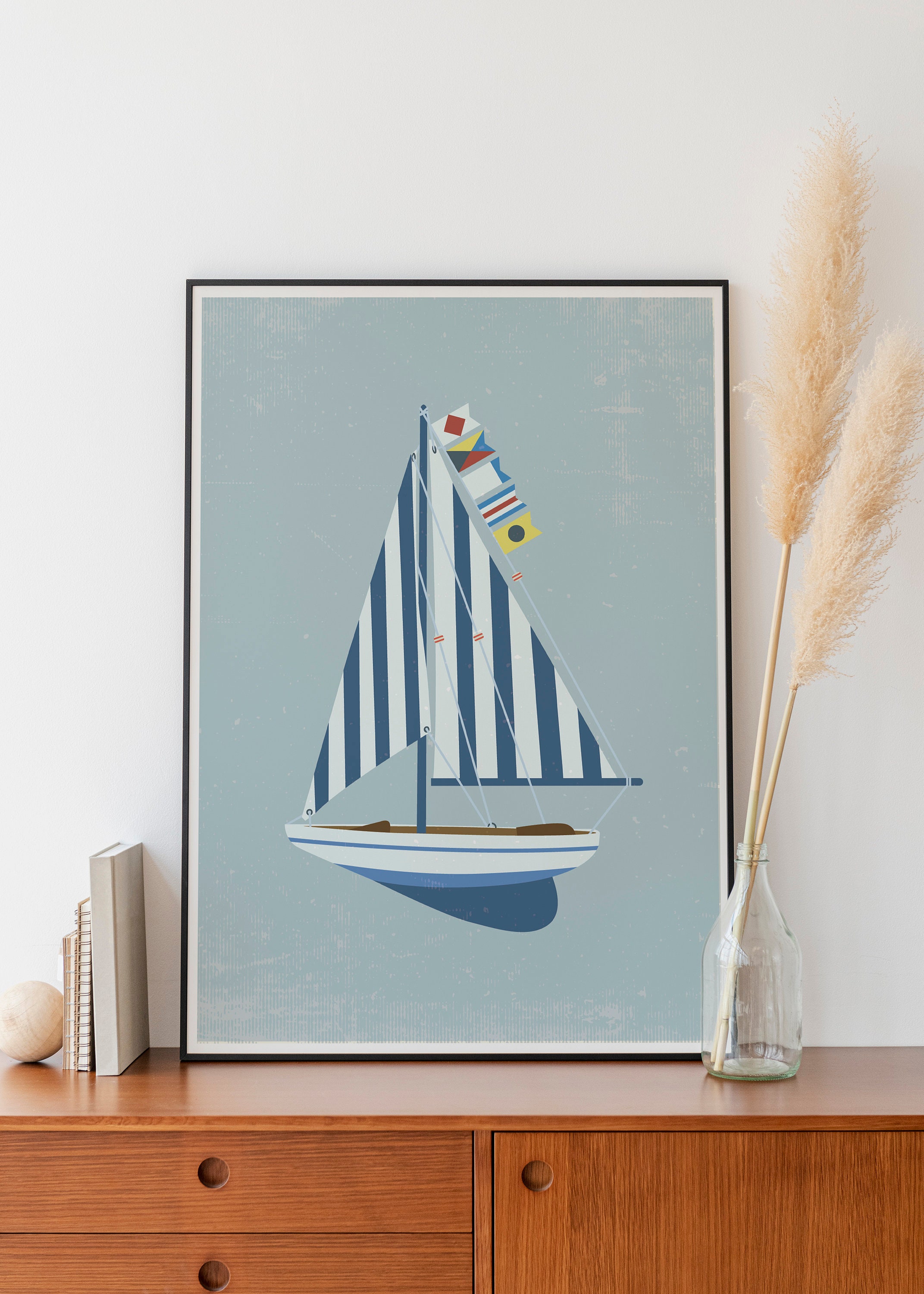 Instant Download Vintage Sailboat Print Nautical Digital Artwork Beach ...