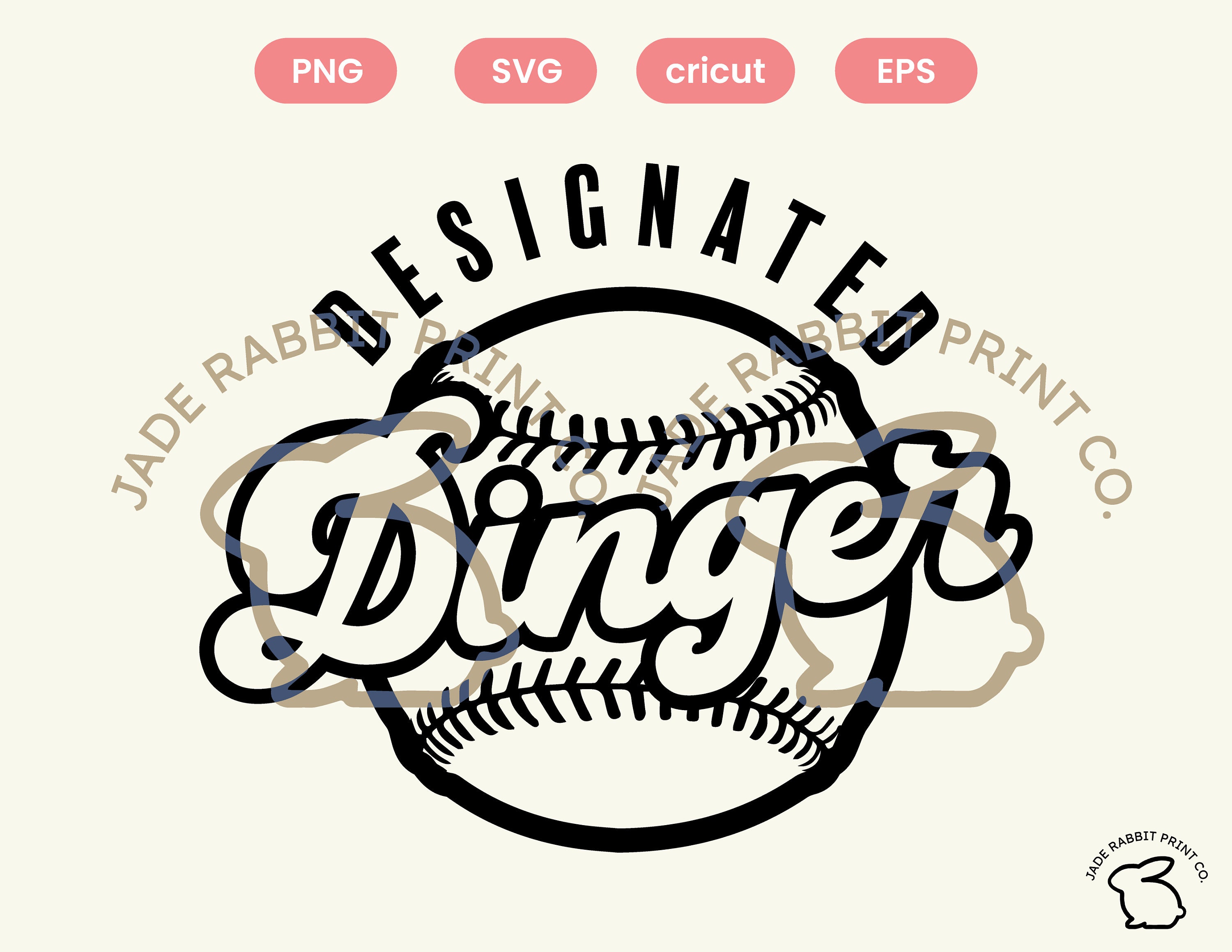 Softball Svg Designated Dinger Softball Girl Svg Etsy