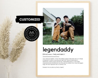 Customized Father's Gift for Best Dad | Personalized Gift for Dad, Printable Father Day Gift, Anniversary Gift for Husband, Legendaddy
