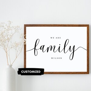 Wedding Gift For Couple Family Name | Personalized Wedding Gift, Mr & Mrs Wedding Gift, Family Names Print, Canvas Template