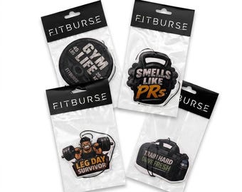 Fitnessluchtverfrisser voor in de auto | Auto-accessoire grappig sportschool | Cadeau fitnessliefhebber | Bodybuilding-luchtverfrisser