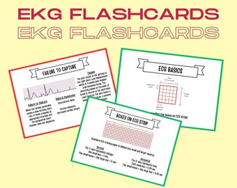 Tarjetas didácticas de Master EKG Foundation / Estudio sobre la marcha / Teleenfermeras cardíacas / Ritmos de ECG / Estudiantes de medicina o enfermería / Prepárese para CVICU