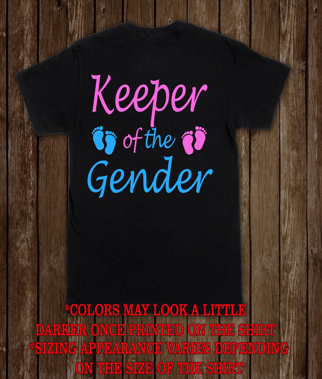 Keeper of the Gender Shirt Gender Reveal Shirt Boy or Girl Shirt Etsy