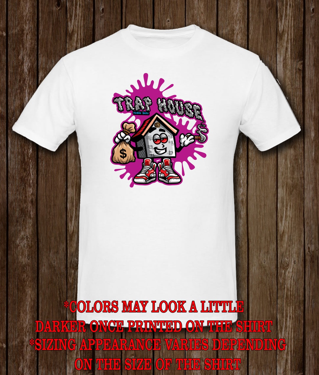 TRAP HOUSE - Graphic T-Shirt, Funny Parody Tee, Quirky Gift, DTG Printed T  Shirt