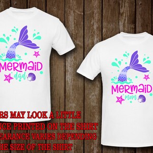 mermaid family birthday shirts mom of the birthday girl dad of the birthday girl mermaid shirt mermaid birthday
