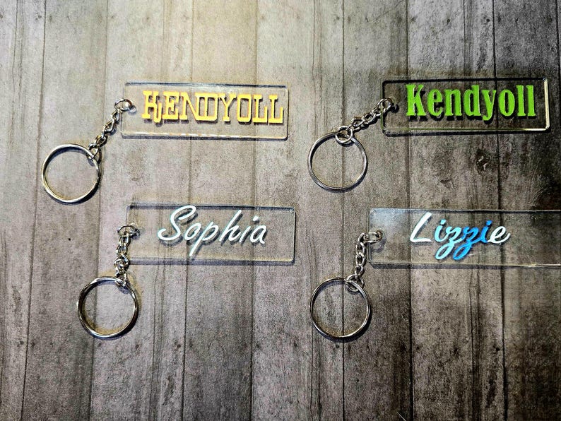 Personalized Acrylic Key Chain Name Tag: Carry Your Name in Style! - Etsy