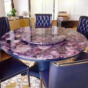 Amethyst Coffee Round Table | Amethyst Living Room Furniture | Round Dining Table | Round Center Table Top