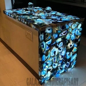 Blue Kitchen Counter Top | Kitchen Counter | Agate Blue Kitchen Counter | Kitchen Furniture