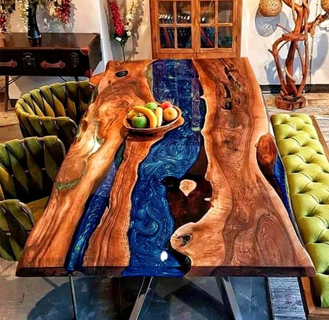 Luxury Epoxy Table Epoxy Table Living Room Natural Wood Epoxy Table Top