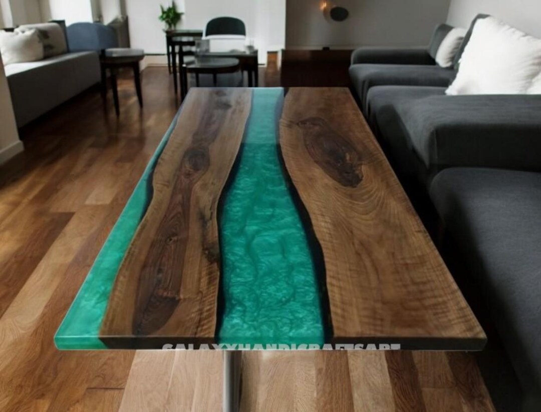 Center Epoxy Table Epoxy Living Room Table Epoxy Table Live Edge