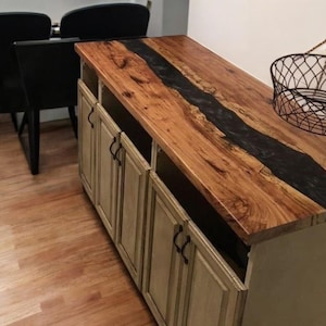 Kitchen Counter | Epoxy Table | Black Epoxy Counter Top | Epoxy Counter