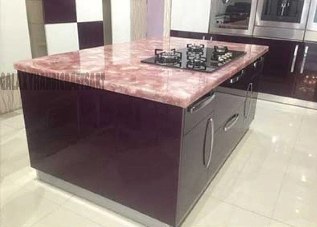 Rose Quartz Kitchen Counter Pink Agate Kitchen Counter Top for Kitchen
