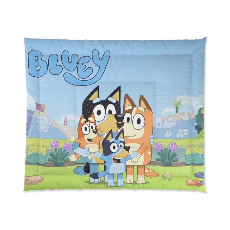 Bluey Comforter Polyester Bedroom Bluey Home Decor Etsy