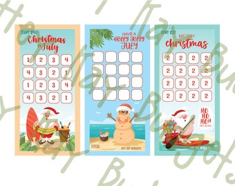 Christmas In July Mini Savings Challenges - A6 Printable PDF
