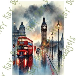 PLANNER DASHBOARD Reflections of London | Trennblätter | A6 A5 Happy Planer | Digital Druckbares PDF