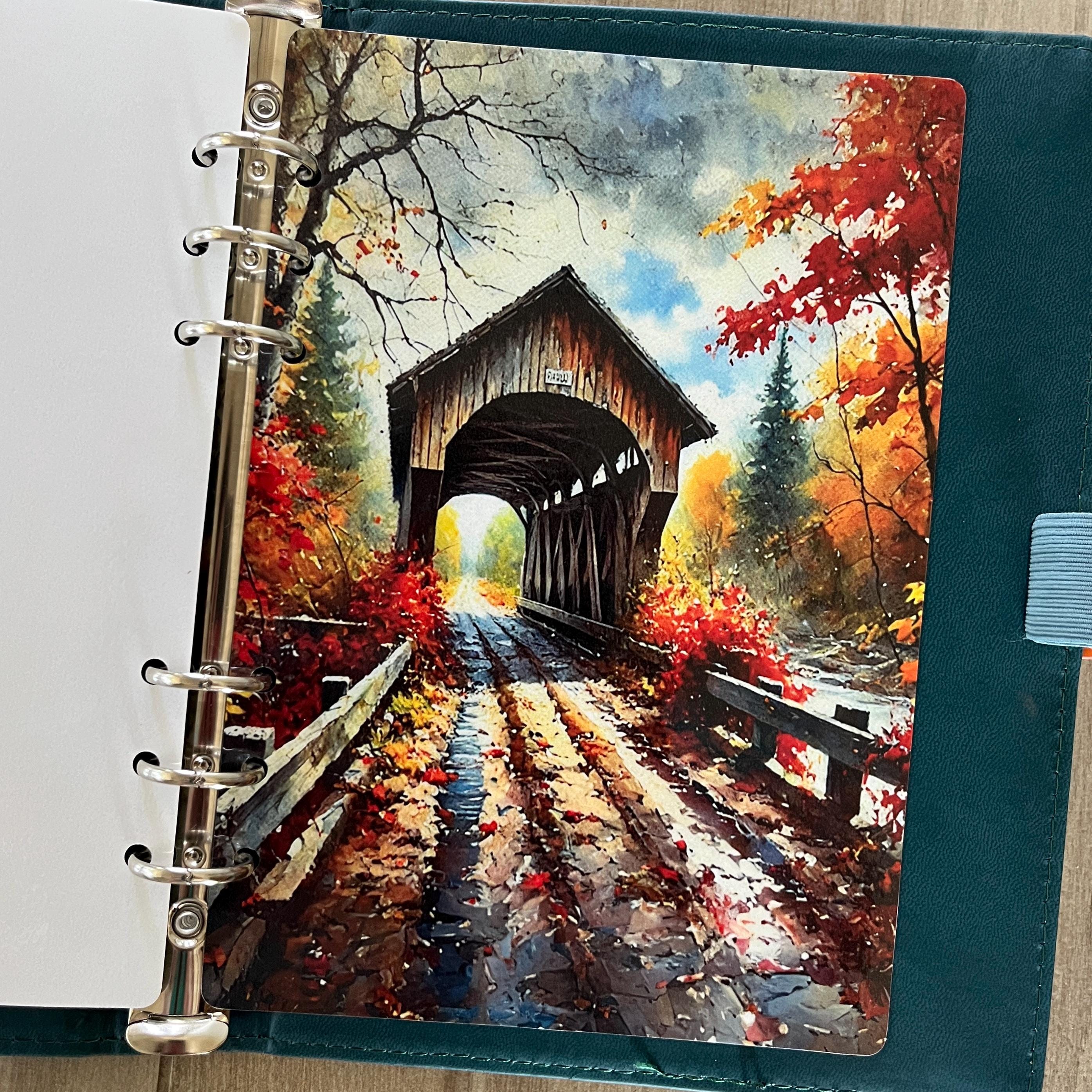 PLANNER DASHBOARD Cabin in Fall & Forest Bridge Dividers Covers | A6 A5 ...