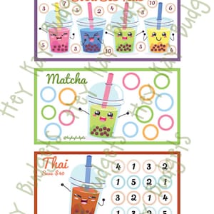 Boba BesTeas Boba Milk Tea Savings Challenges - Printable PDF