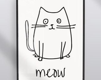 Cat Print, Funny Cat Lover Gift