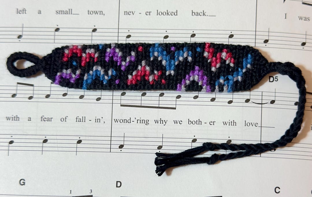 Roller Rink Pattern Will Wood “the Normal Album” Inspired Friendship Bracelet; Roller ...