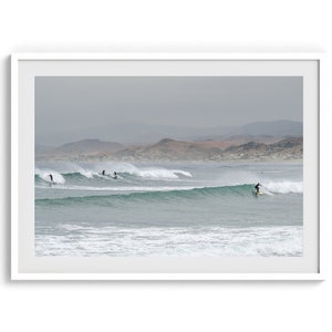 Morro Rock Beach Surfers Art Print: Coastal Fine Art Photography
