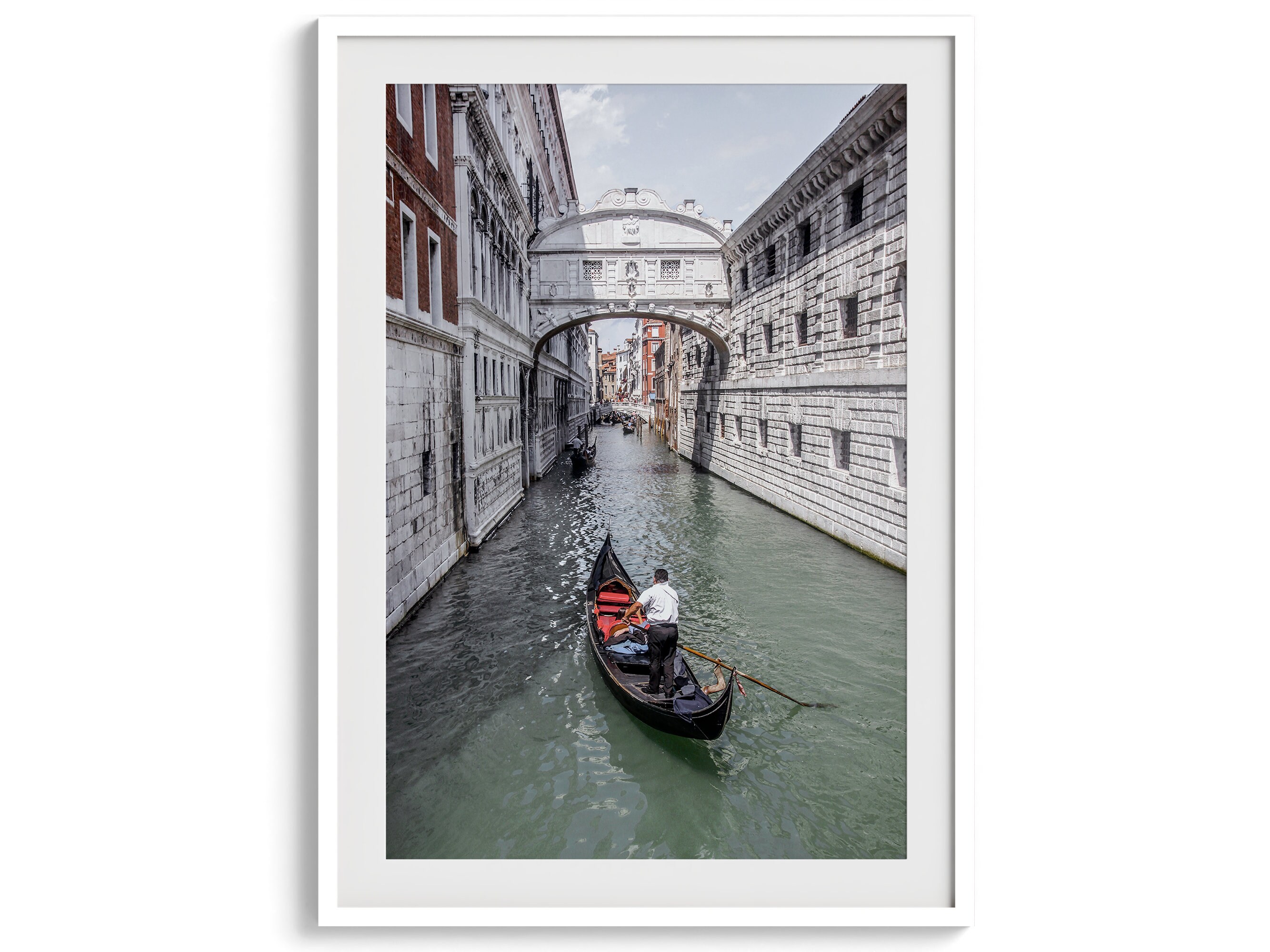 ベネチア運河ゴンドラのアートプリント：イタリア旅行写真 - Etsy 日本