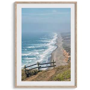 Point Reyes 10 Miles Beach Fine Art Print -  Pacific Northwest Coastal Wall Art, Large Ocean Photography Framed Art for Home or Office Decor