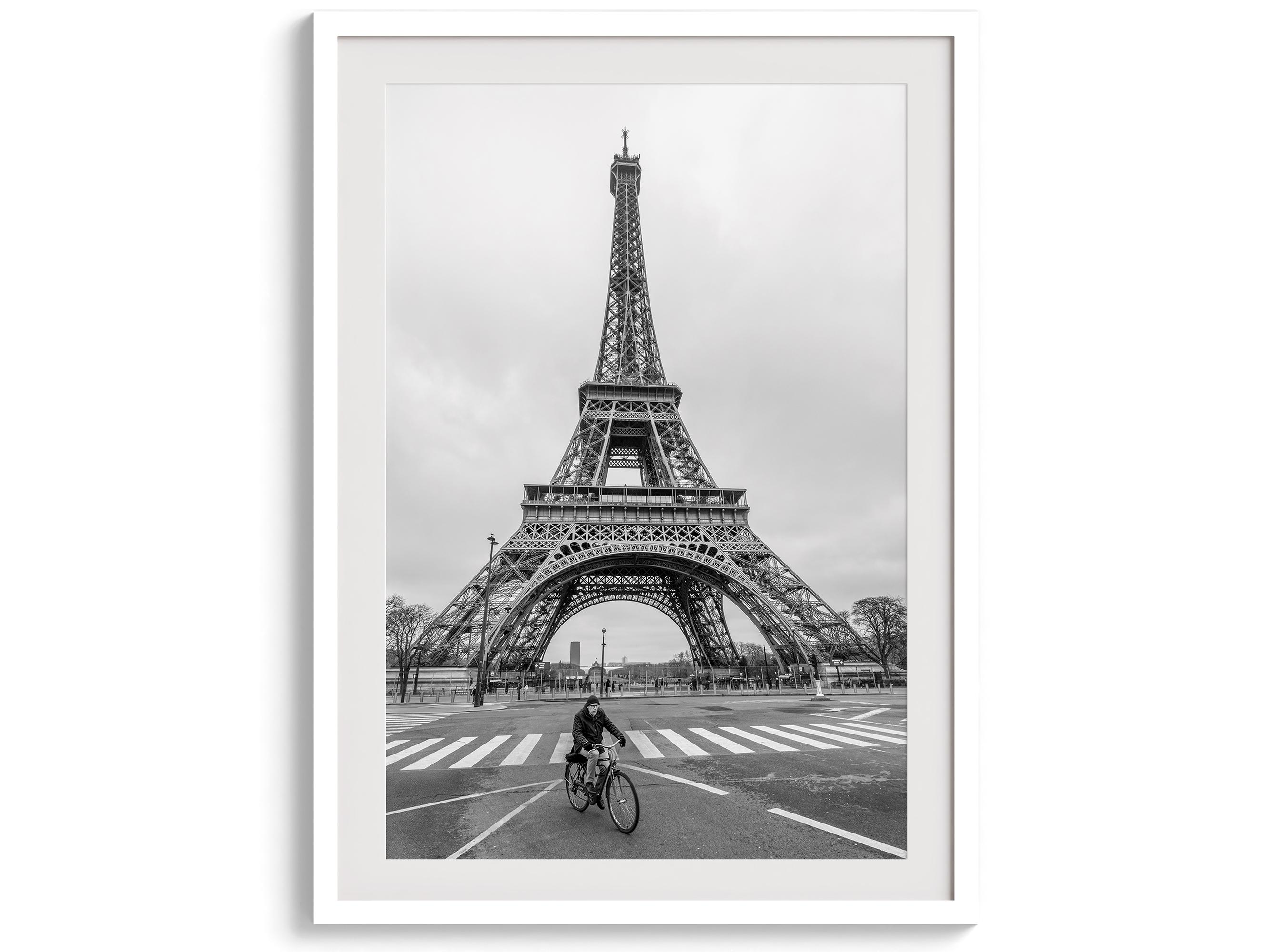 エッフェル塔の写真プリント：白黒のパリの壁アート - Etsy 日本