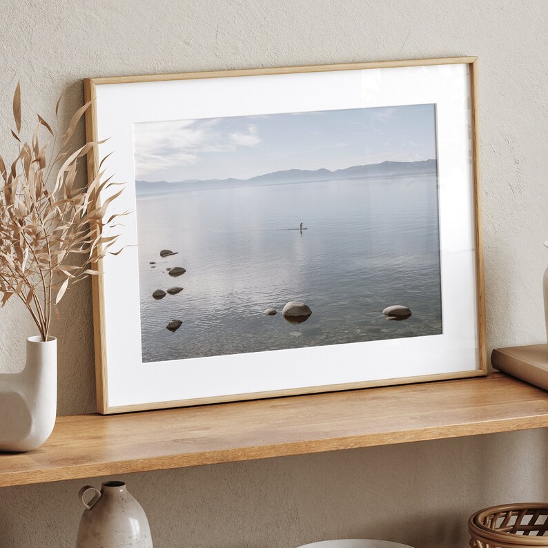 Calming Lake Tahoe Wall Art Serene Wall Art, Large Lake Tahoe Print