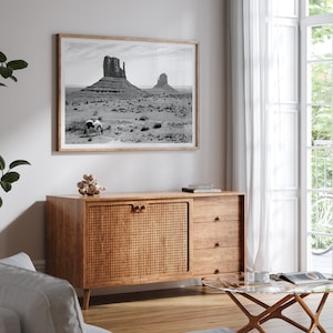 Desert Horse Fine Art Photography Print - Black and White Western Wall ...