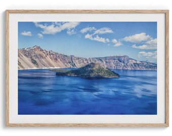 Crater Lake National Park Photography Print | Oregon Wall Art | Framed or Unframed Fine Art Nature Wall Art for Home or Office Decor