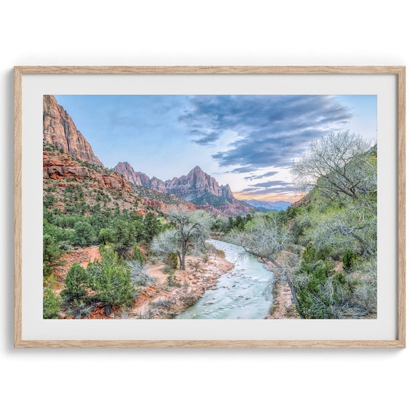 Zion National Park Landscape Fine Art Print, Large Utah Wall Art, Southwest Zion Nature Fine Art Photography for Home or Office Decor
