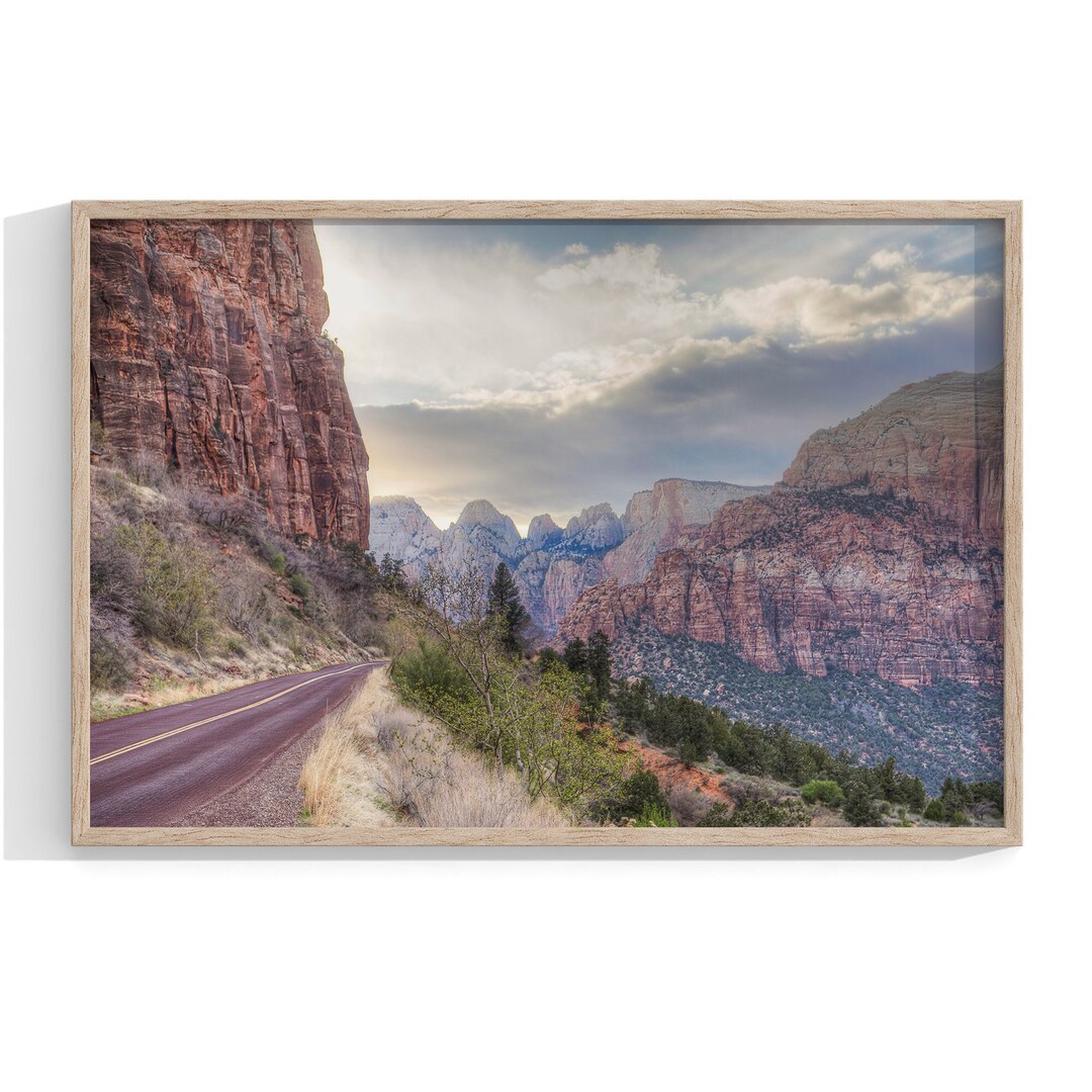 Fine Art Zion National Park Mountain Print Framed Utah Wall Etsy