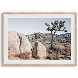 Fine Art Joshua Tree Photography Print - Framed or Unframed California Desert Landscape Retro Poster for Home Decor